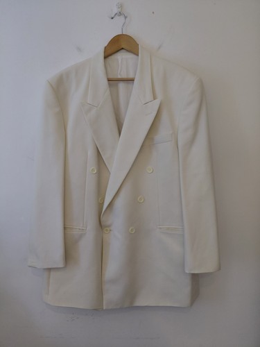 Vintage creme blazer - vintage, 46