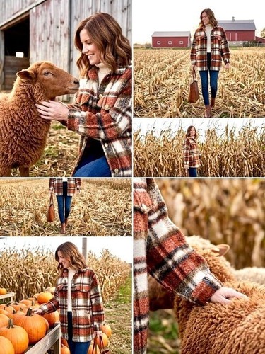 Zara plaid teddy shacket - plaid,